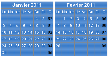T�l�charger le mod�le de calendrier